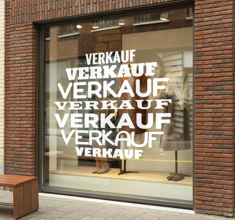 Schaufensteraufkleber Rabatt Schriftart - TenStickers