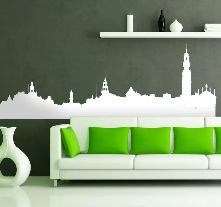 Skyline Porto Wandtattoo - TenStickers