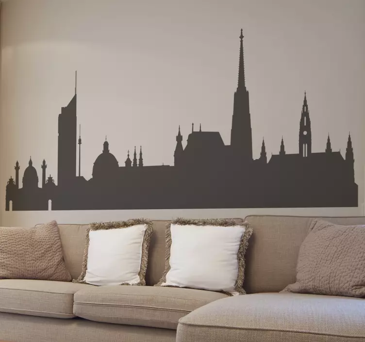 Skyline Wien Wandtattoo - TenStickers