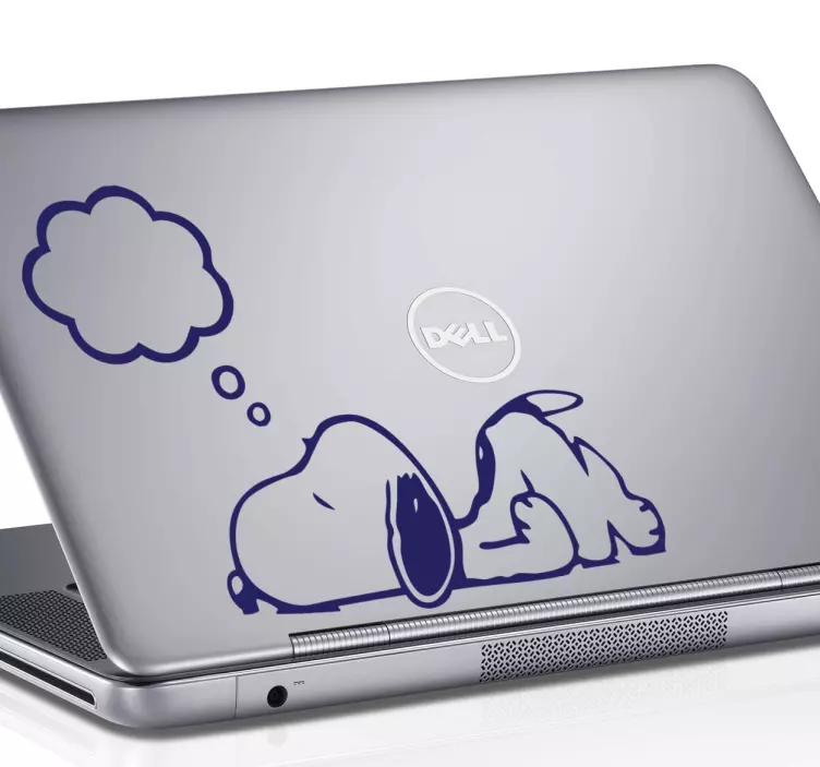 Laptop Sticker Snoopy Denkblase - TenStickers