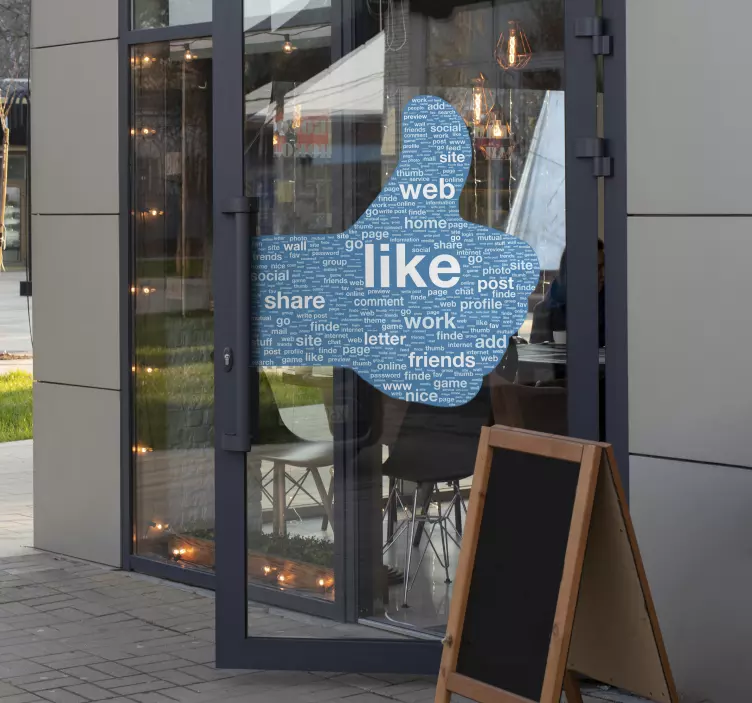 Social Media Like Aufkleber - TenStickers