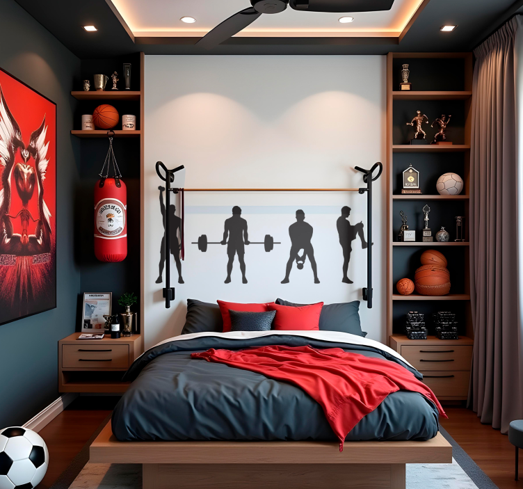 Sport Sticker fitness für starke männer - TenStickers