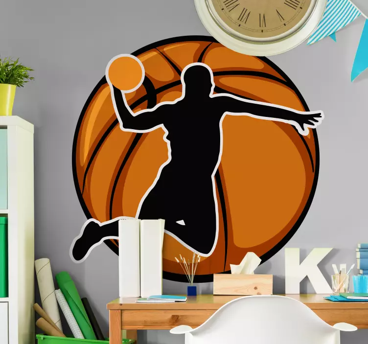 Sticker Basketball dynamischer slam dunk - TenStickers