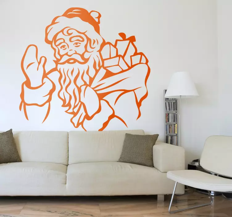Sticker Halloween festliche weihnachtsmann-silhouette - TenStickers