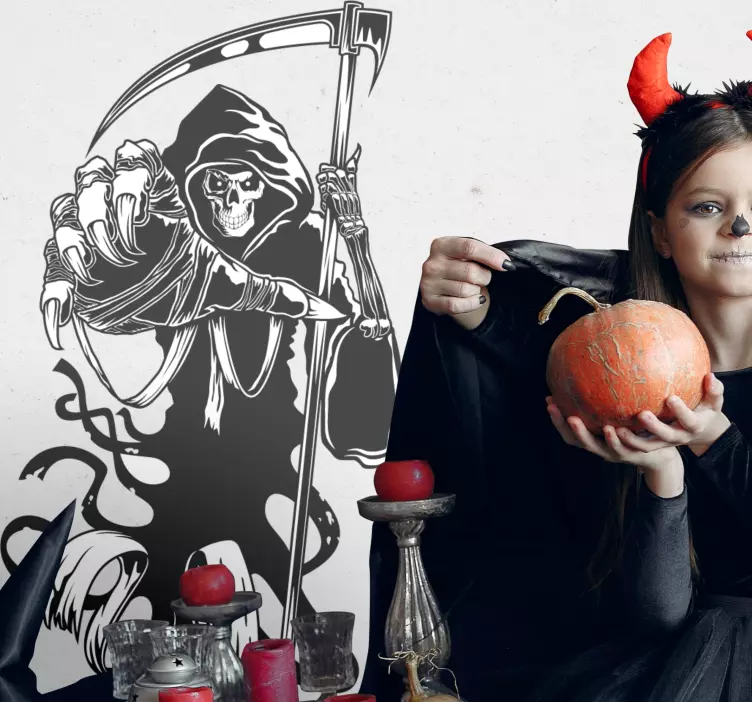 Sticker Halloween sensenmann-figur - TenStickers