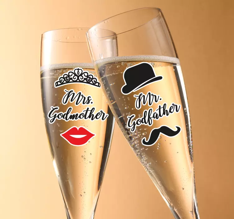 Sticker Hochzeit elegante glasetiketten - TenStickers