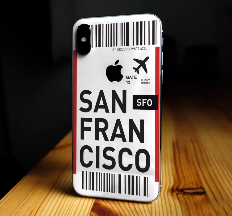 Sticker IPhone san francisco-ticket - TenStickers