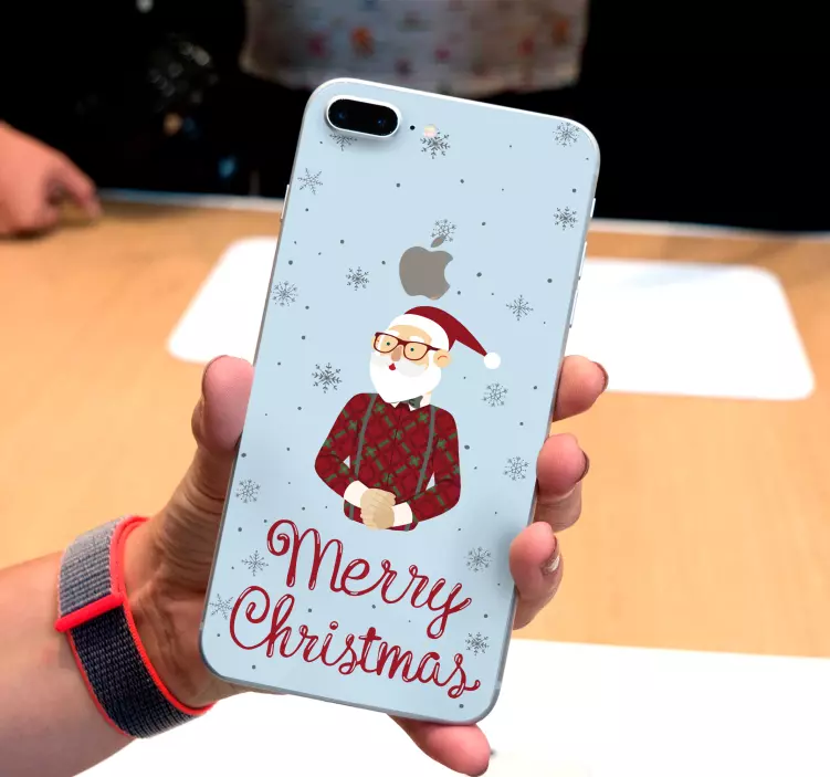 Sticker IPhone weihnachtsmann-illustration - TenStickers