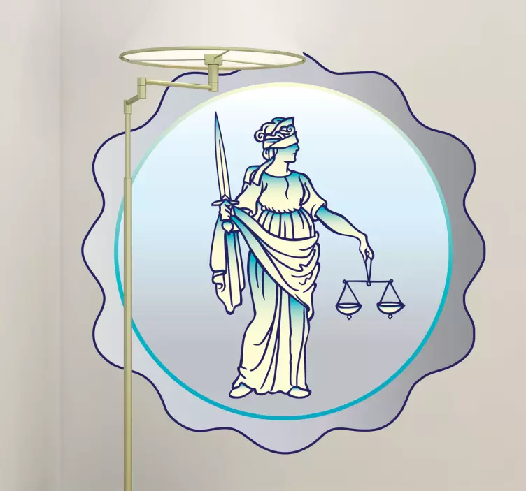 Sticker Mode emblem der justitia - TenStickers