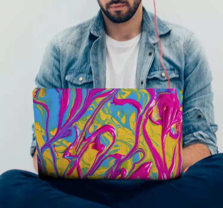 Sticker Ornament Abstrakte Kunst Laptop - TenStickers