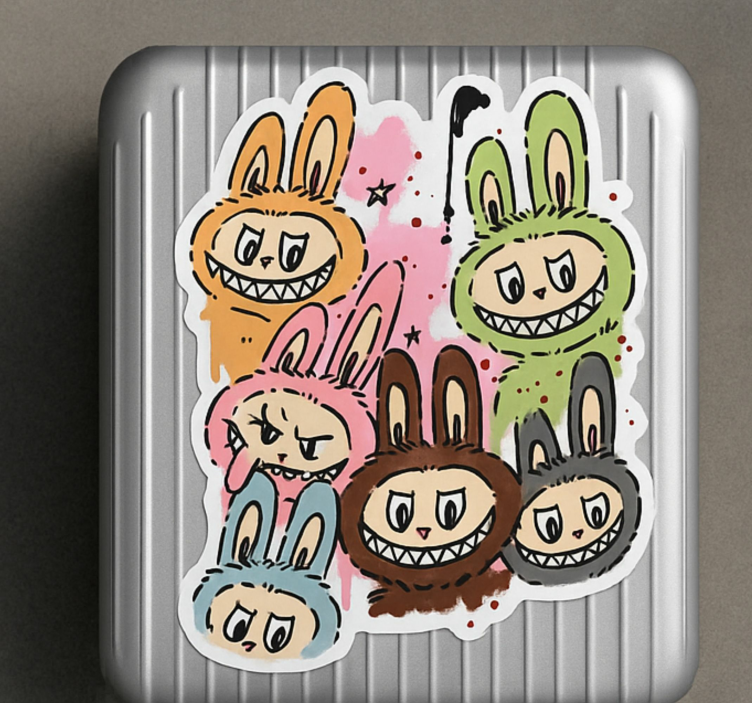 Sticker Reisen bunte monster - TenStickers