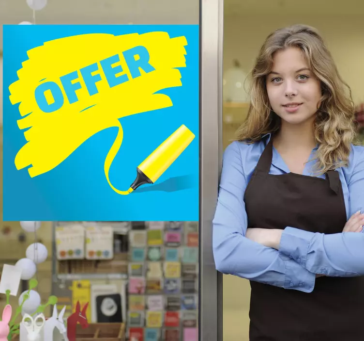 Textmarker Text Aufkleber - TenStickers