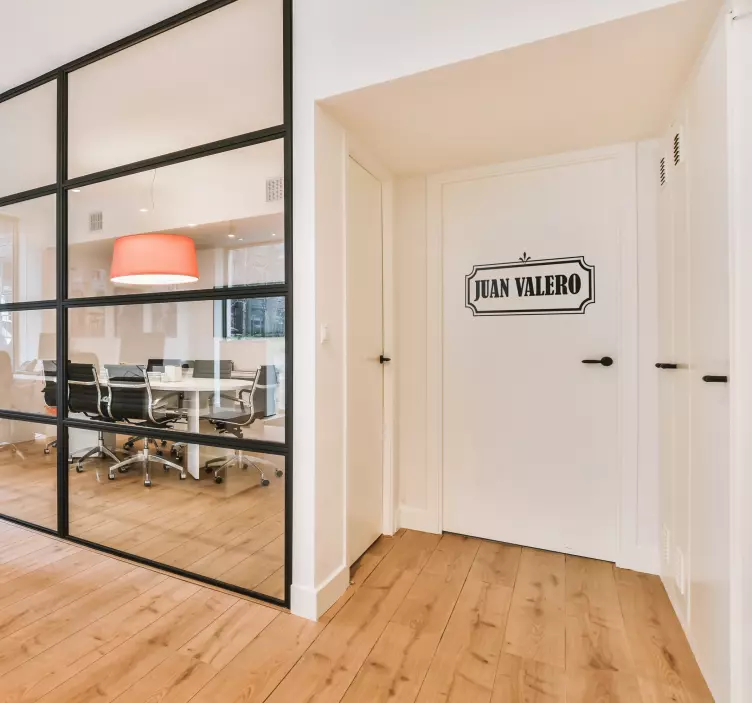 Türaufkleber name Etikett - TenStickers