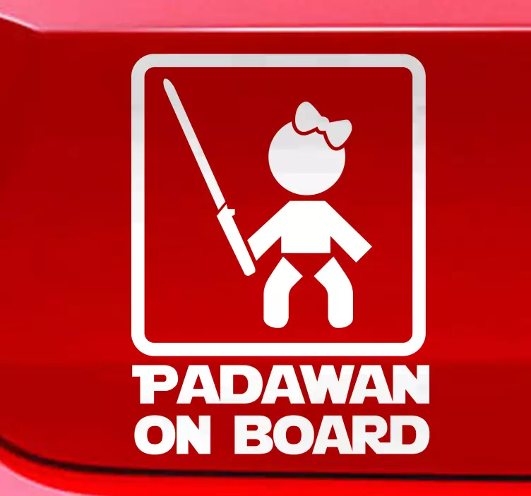 Baby on Board Aufkleber Padawan on Board Mädchen - TenStickers