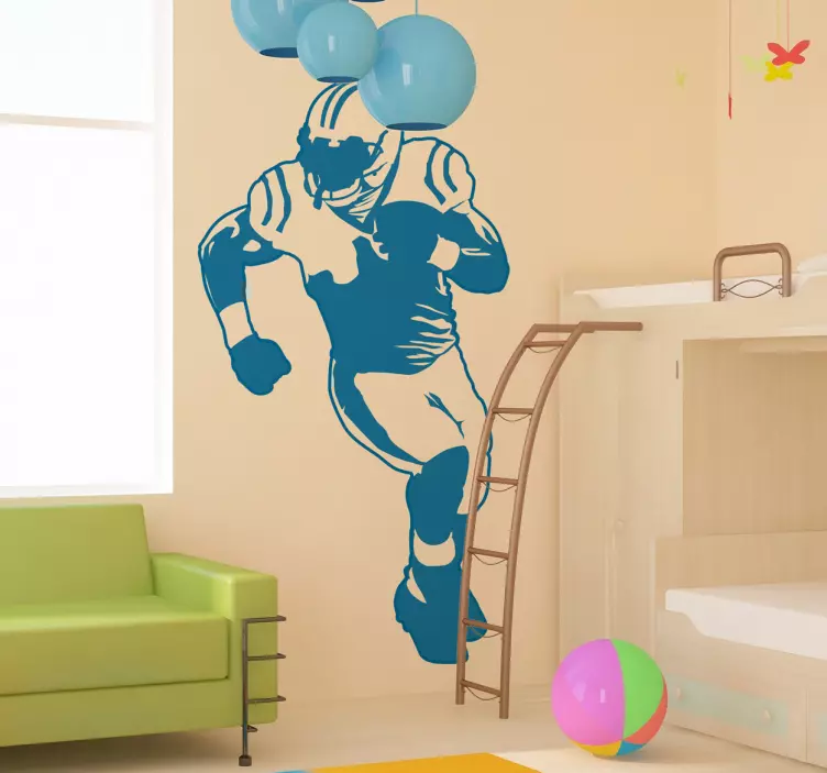 Wabdtattoo Kinderzimmer Football - TenStickers