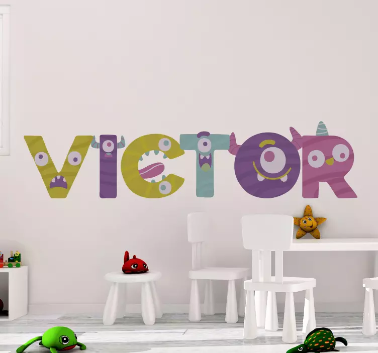 Monster Aufkleber Monster Schriftart - TenStickers