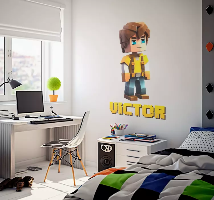 Wandtattoo Videospiel Kleiner Junge - TenStickers