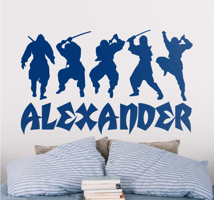 Wandtattoo Videospiel Satz von ninja-silhouette - TenStickers
