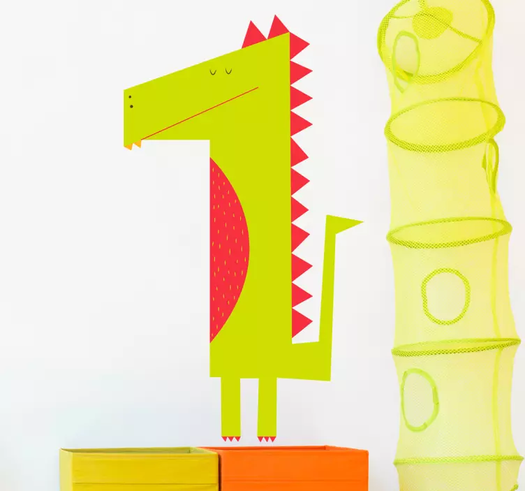 Wandsticker grüner Drache - TenStickers