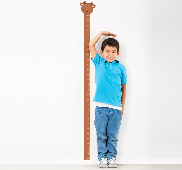 Wandtattoo Messlatte Hirsch Höhenkarte - TenStickers