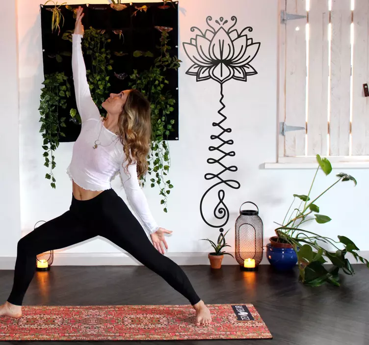 Wandtattoo Unalome Lotusblume - TenStickers