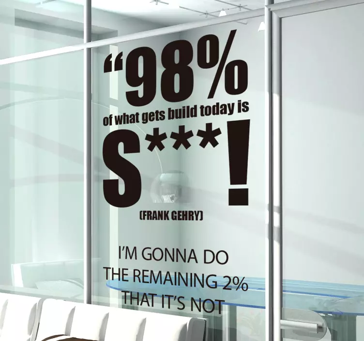 Wandtattoo Architektur Zitat Gehry - TenStickers