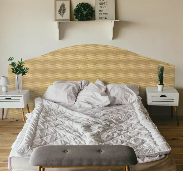 Wandtattoo Bett geflochtenes Muster - TenStickers