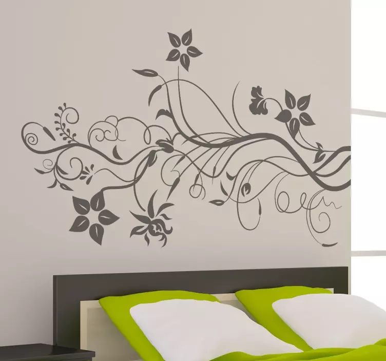 Wandtattoo Blumenranke - TenStickers
