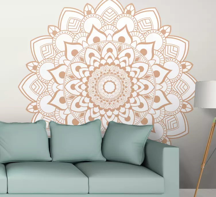 Aufkleber für die Wand Cremefarbenes mandala - TenStickers