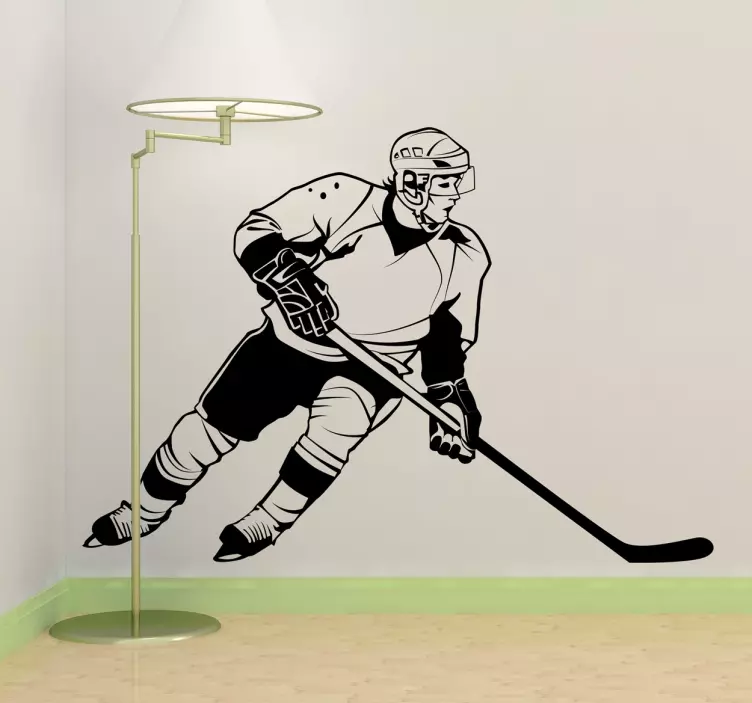 Wandtattoo Eishockey Spieler - TenStickers