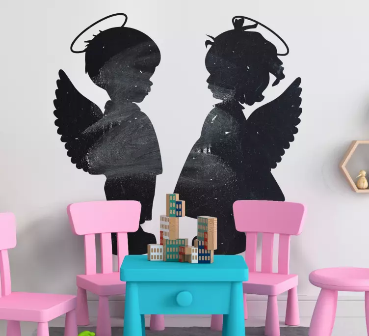 Aufkleber Erstaunliche zwei engelsilhouetten - TenStickers