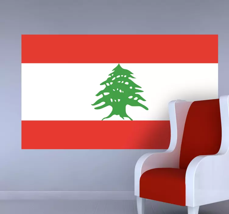 Wandtattoo Flagge Libanon - TenStickers