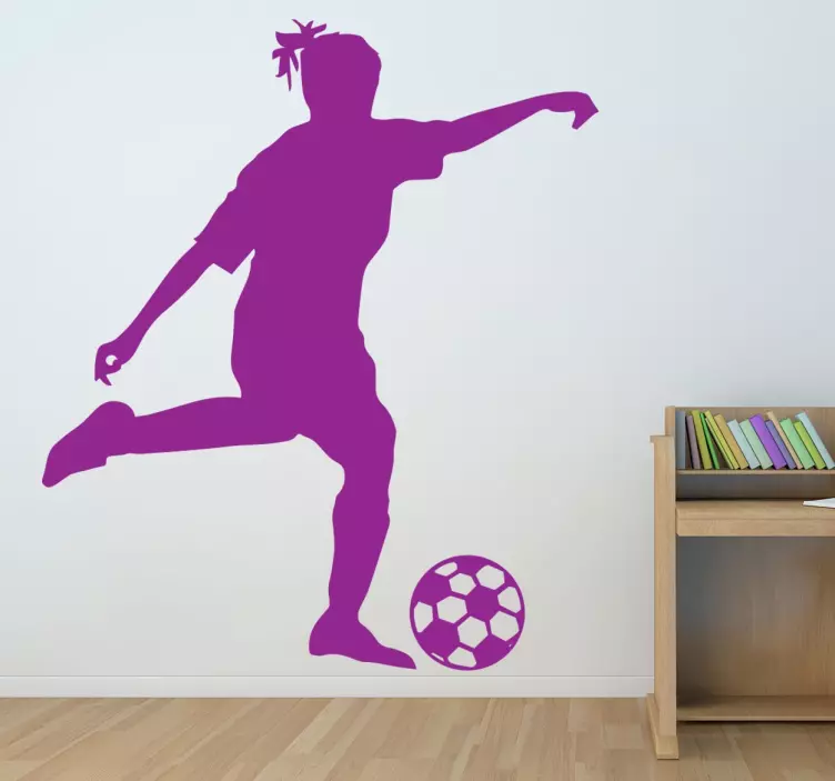 Wandtattoo Fußball Frau - TenStickers
