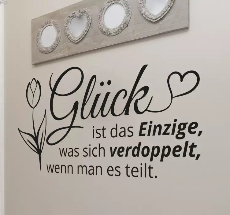 Wandtattoo Wohnzimmer Glück ist - TenStickers