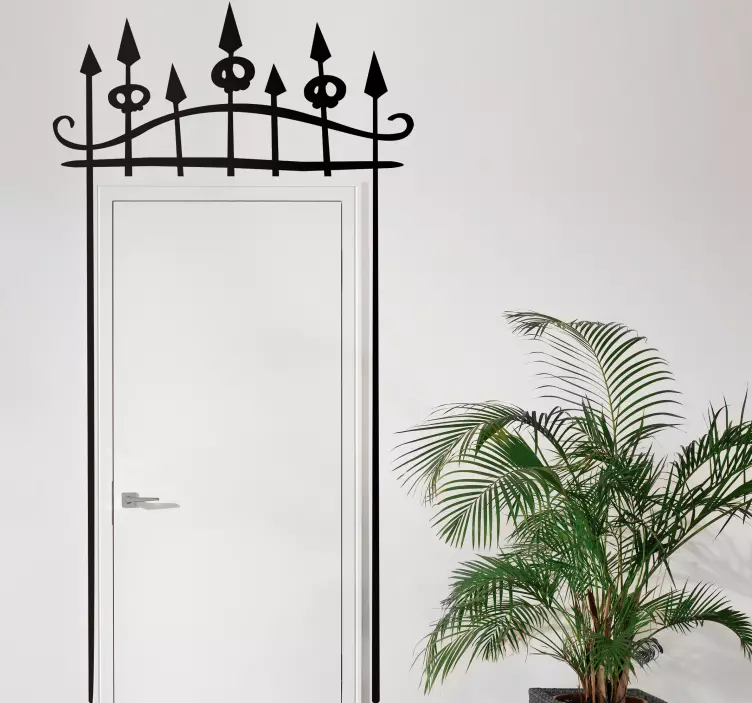 Wandtattoo Halloween Friedhofs Türrahmen - TenStickers