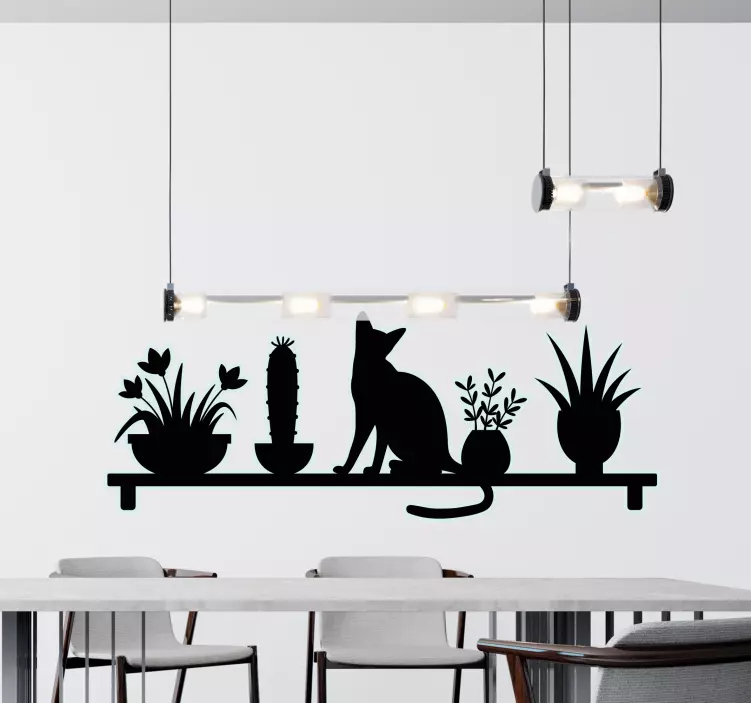 Wandtattoo Haustier silhouette der katze - TenStickers