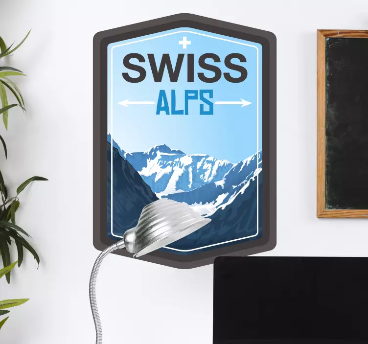 Wandtattoo Jugendzimmer Schweizer Alpen - TenStickers