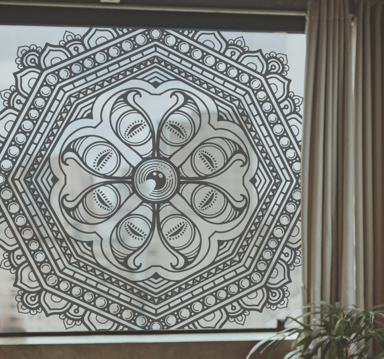 Fensterfolie Katzenaugen-mandala-stil - TenStickers