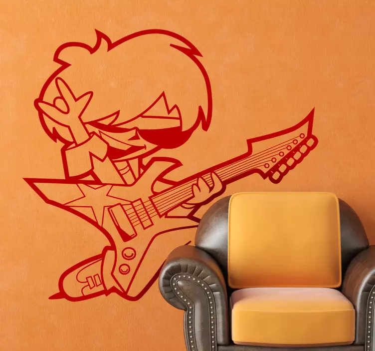 Wandtattoo Kinderzimmer Rockstar - TenStickers