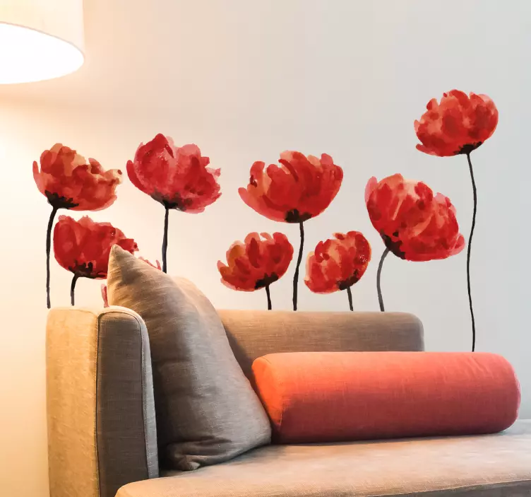 Wandtattoo Klatschmohn - TenStickers