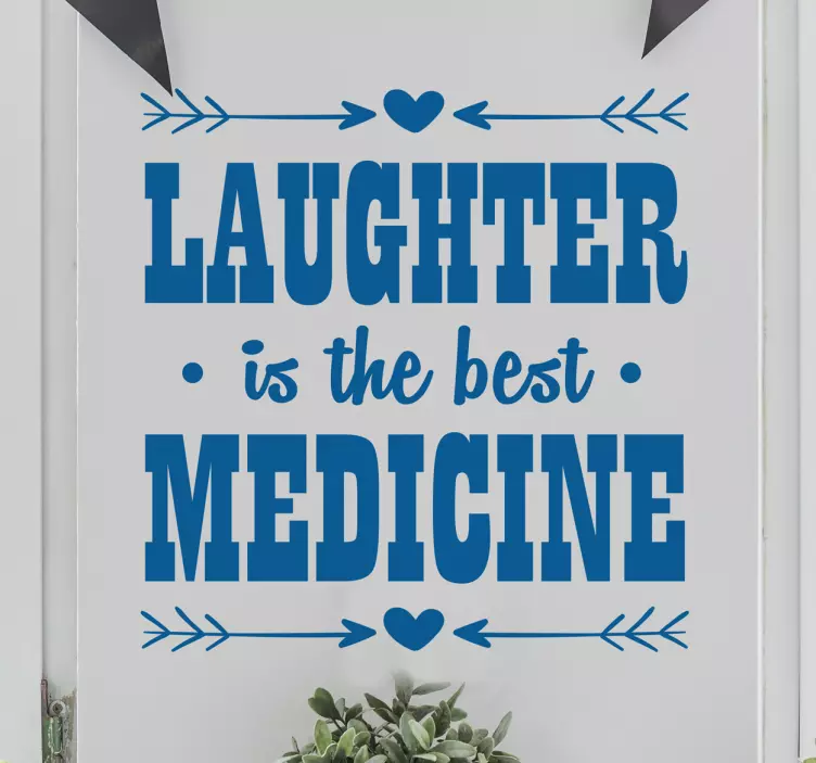 Wandtattoo laughter best medicine - TenStickers