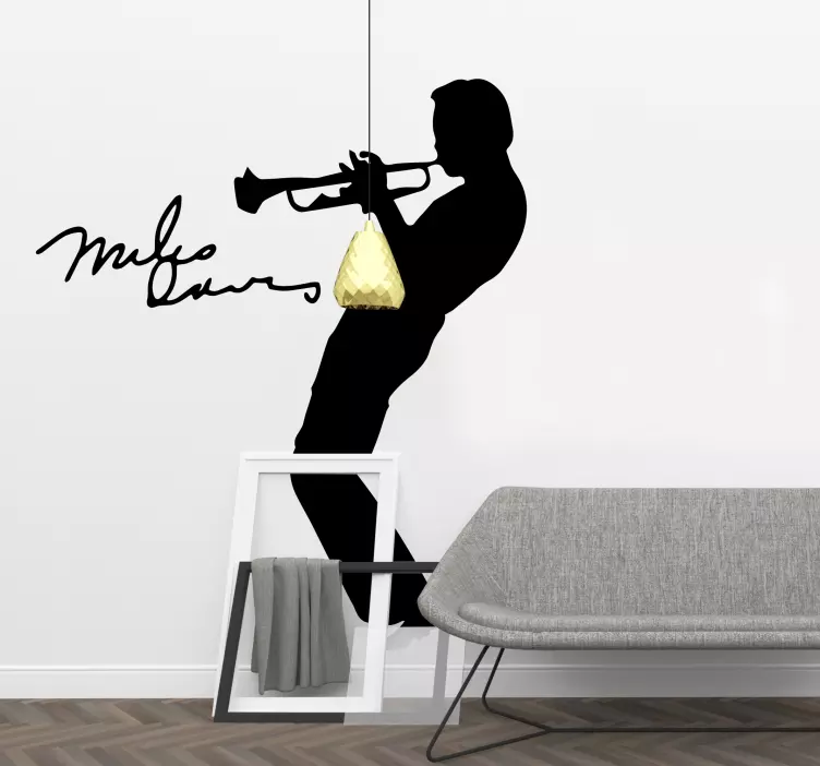 Wandtattoo Musik trompetenspieler-silhouette - TenStickers