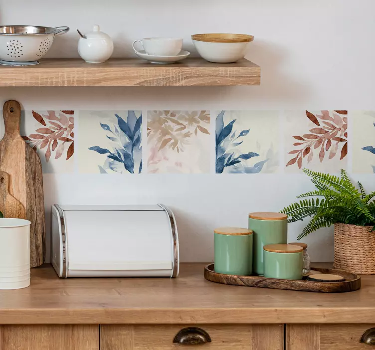 Fliesenaufkleber blumenaquarellmuster - TenStickers