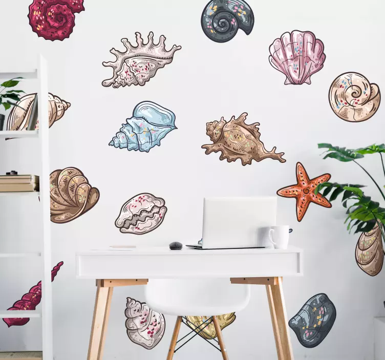 Wandtattoo Natur muschelsammlung - TenStickers