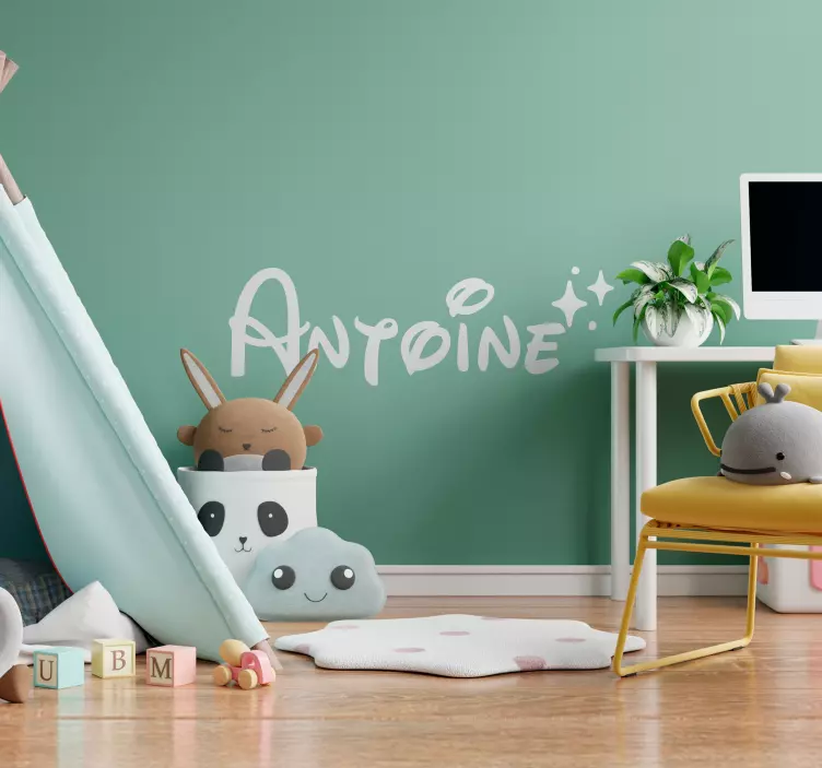 Wandtattoo Kinderzimmer personalisierter Name Disney - TenStickers