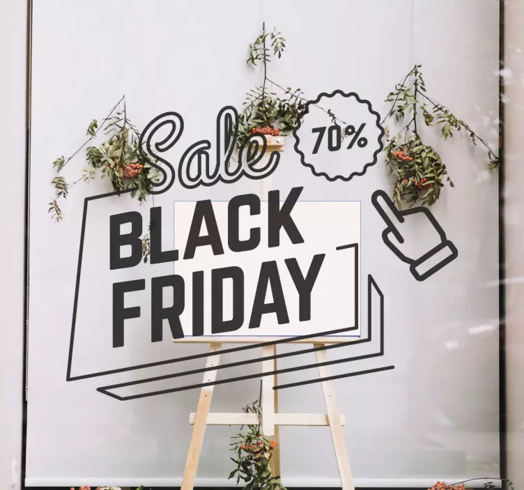 Rabatt Aufkleber black friday-aktion - TenStickers