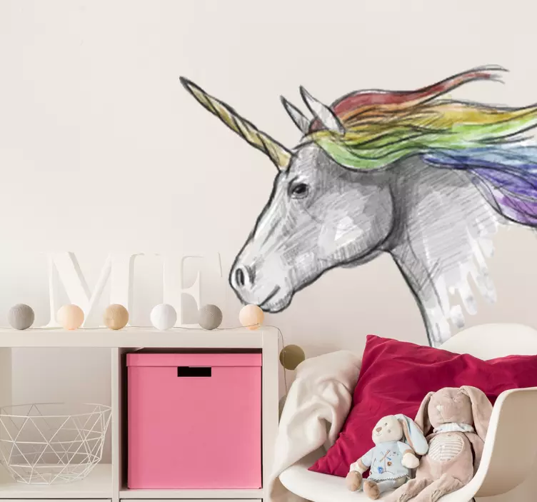 Wandtattoo realistisches Einhorn - TenStickers