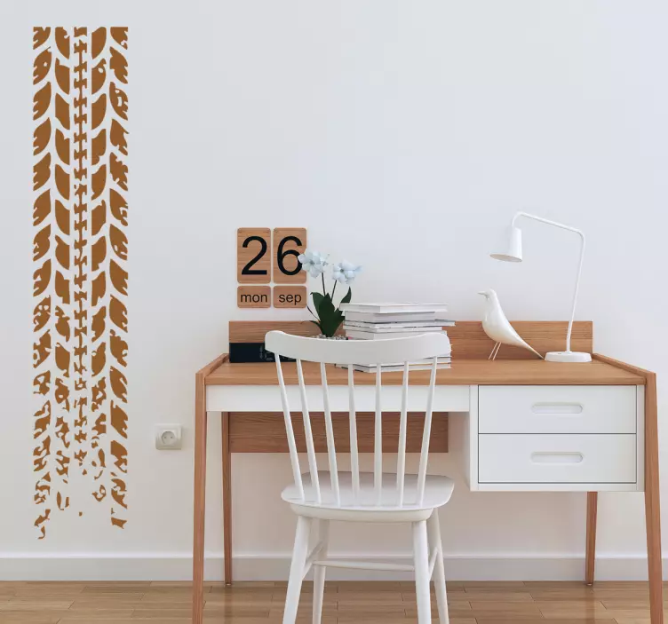 Wandtattoo Reifenspur Motorrad - TenStickers