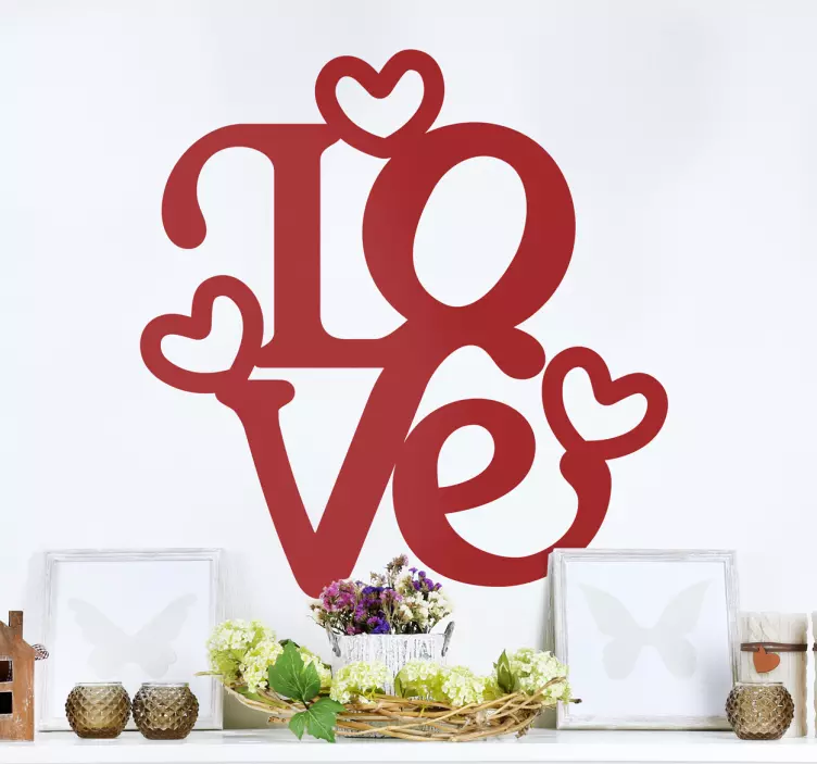 Wandtattoo Schriftzug Love - TenStickers