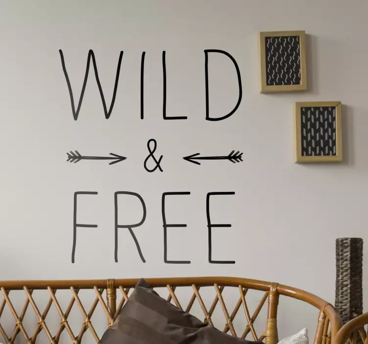 Wandtattoo Jugendzimmer Wild and Free - TenStickers